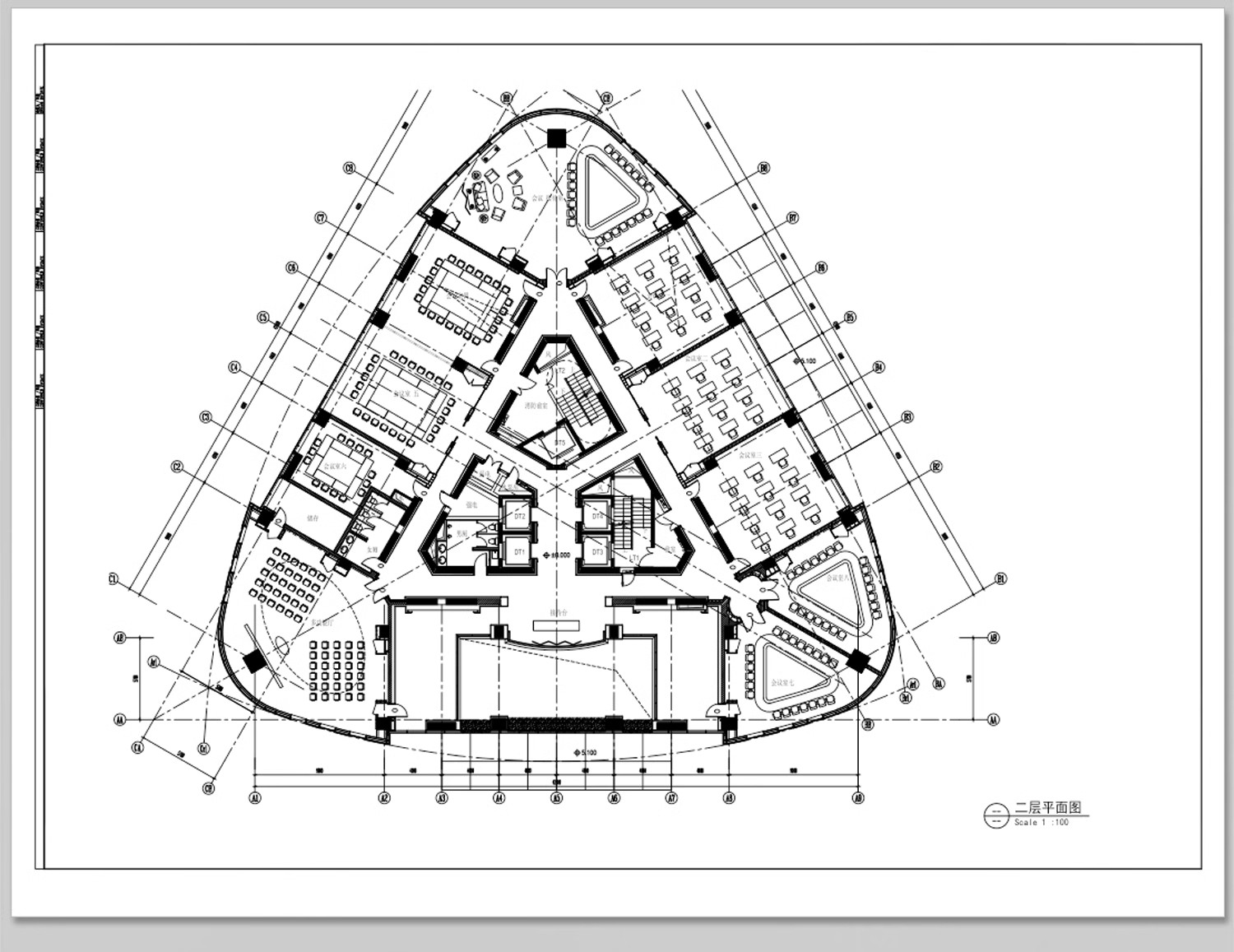 图片[11]-办公室CAD图块模空间平面立面施工图工装家具会议室桌椅图库素材-大怪兽分享