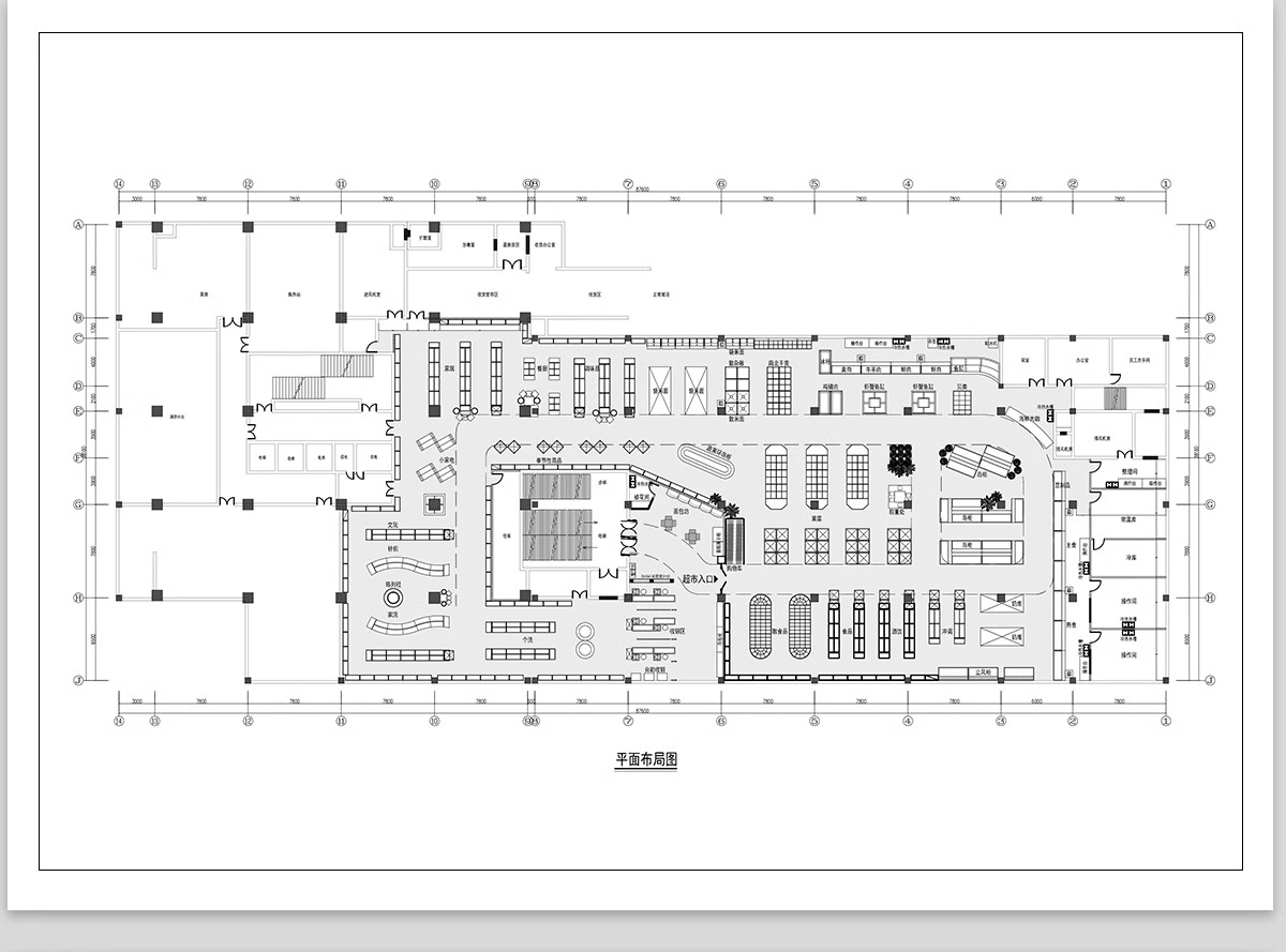 图片[13]-200套，超市卖场CAD施工图布局方案连锁购物中心百货商场平面布置图素材-大怪兽分享