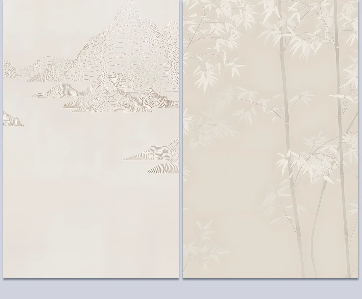 图片[13]-中式新中式壁画山水花鸟建筑背景墙壁纸装饰画高清材质SU贴图素材-大怪兽分享