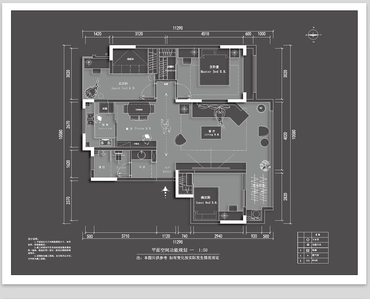 图片[13]-100种，家装室内相同户型图改造不同设计方案CAD平面图布局图合集-大怪兽分享