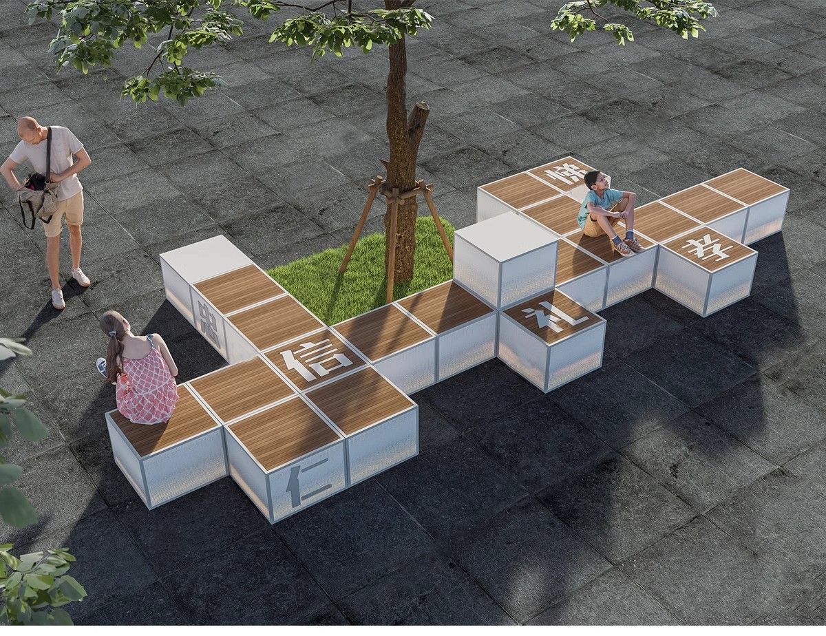 图片[13]-现代商业街广场景观座椅SU模型积木趣味种植树池坐凳小品草图大师-大怪兽分享