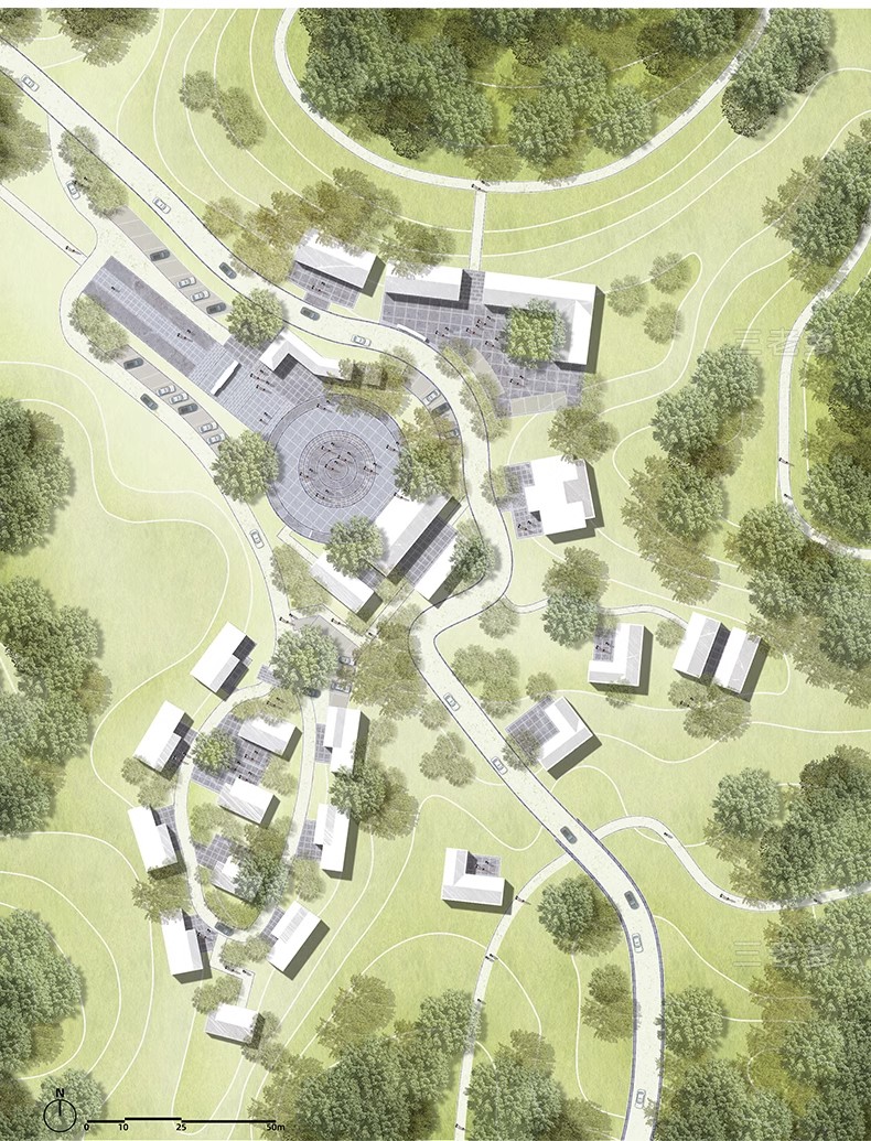 图片[11]-小清新建筑景观总平面图PSD分层园林公园广场彩平图竞赛风PS素材-大怪兽分享