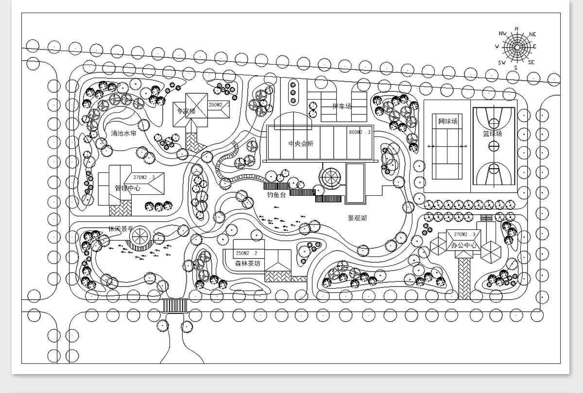 图片[13]-700套，园林景观公园小游园滨水湿地广场全套cad施工图规划平面设计方案-大怪兽分享