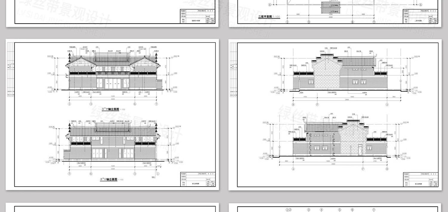 图片[12]-四合院三合院农村自建房新中式平面图仿古建筑设计图纸CAD施工图-大怪兽分享