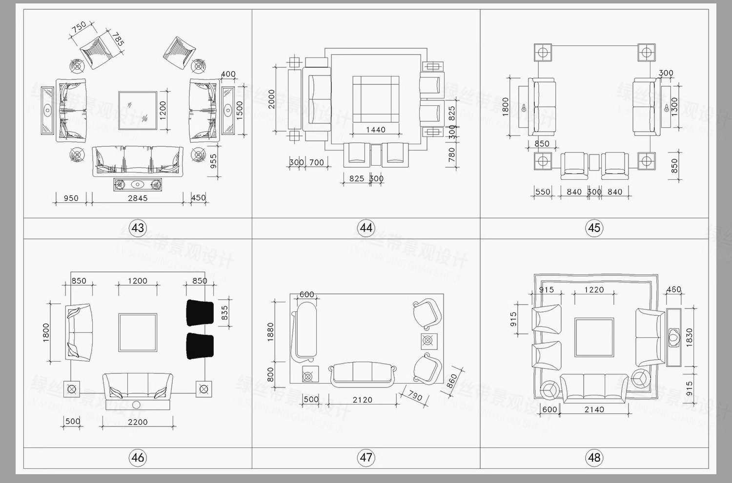 图片[12]-平面立面图块cad图库室内设计家装软装家具沙发椅子床具网红模块-大怪兽分享