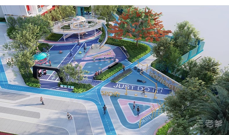 图片[30]-儿童乐园SU模型 游乐场活动区户外拓展训练设施CAD施工图草图大师-大怪兽分享