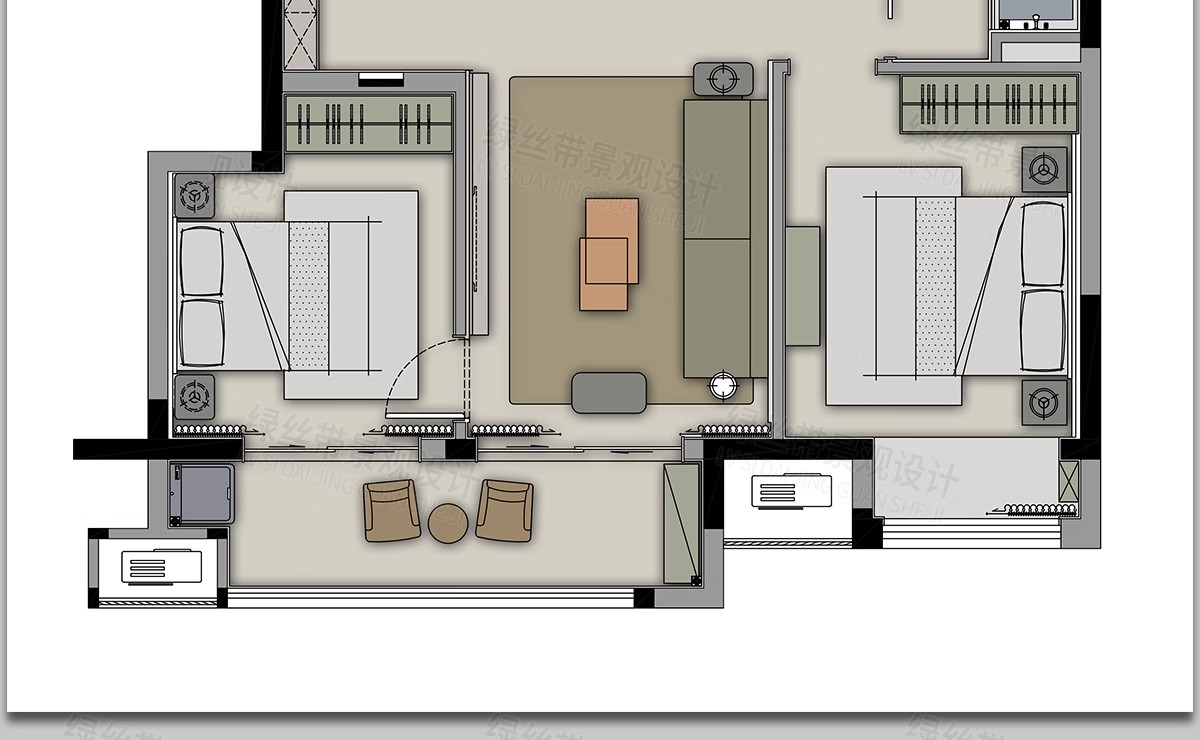 图片[13]-家装全案设计落地交付模板大平层物料表效果图全套整套CAD施工图-大怪兽分享