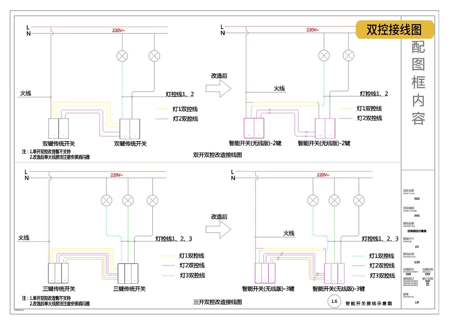 图片[13]-全屋智能 家居方案设计图纸布线图家装改造装修前装模板CAD施工图-大怪兽分享