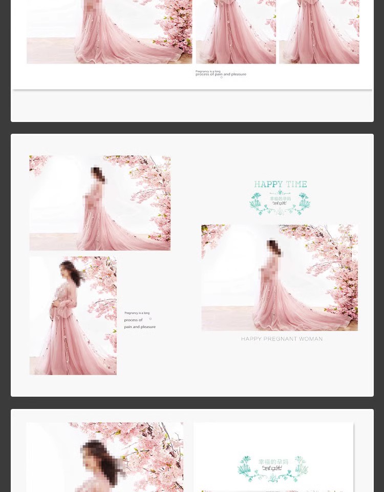 图片[12]-时尚孕妇准妈妈写真相册影楼排版孕妈照片摄影PSD模板设计素材-大怪兽分享