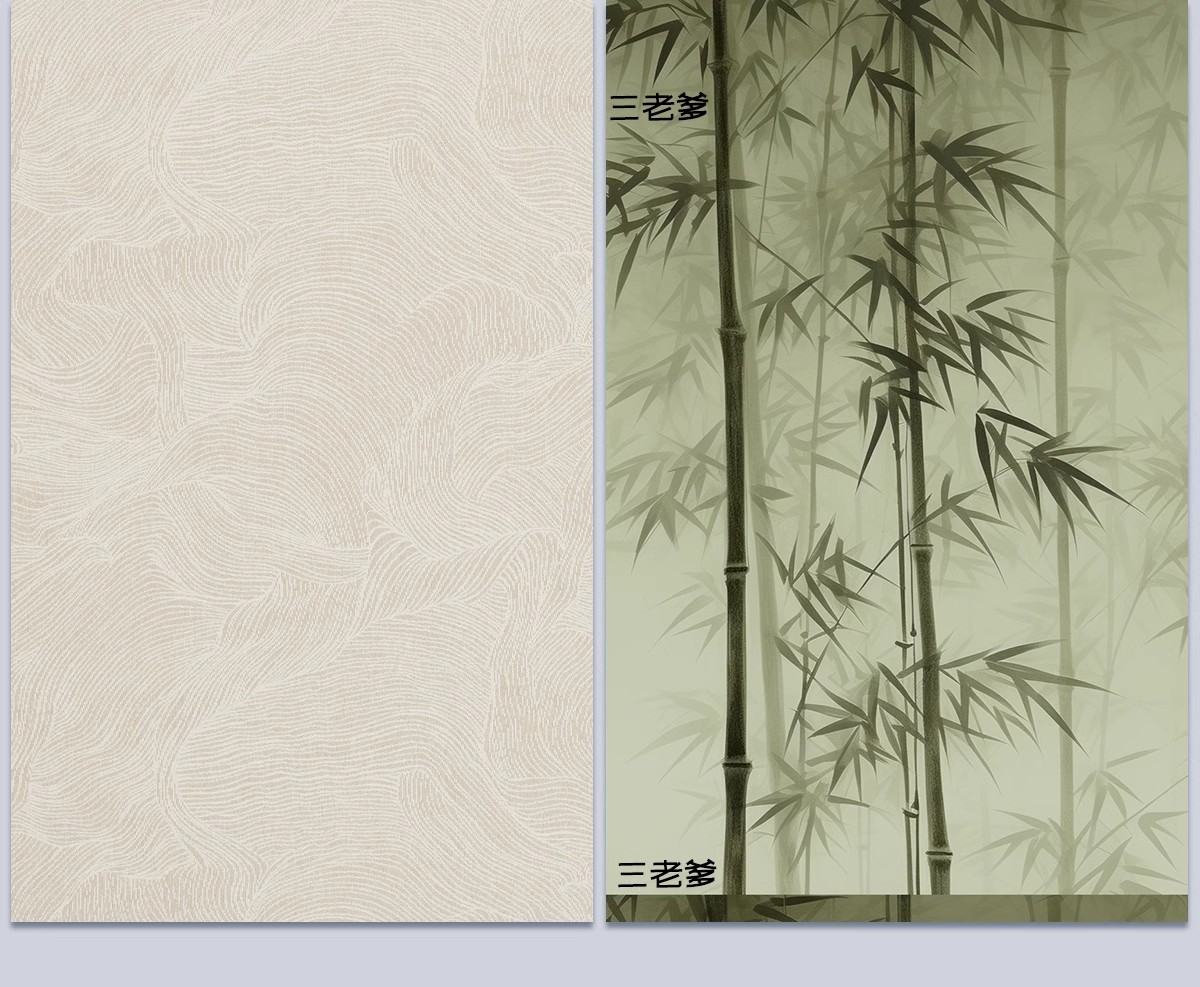 图片[14]-中式新中式壁画山水花鸟建筑背景墙壁纸装饰画高清材质SU贴图素材-大怪兽分享