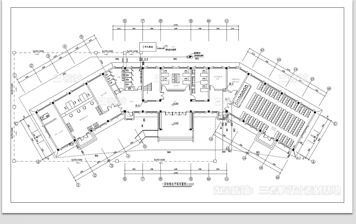 图片[14]-社区党群服务中心CAD施工图 便民办公室平面布置图方案设计图库-大怪兽分享