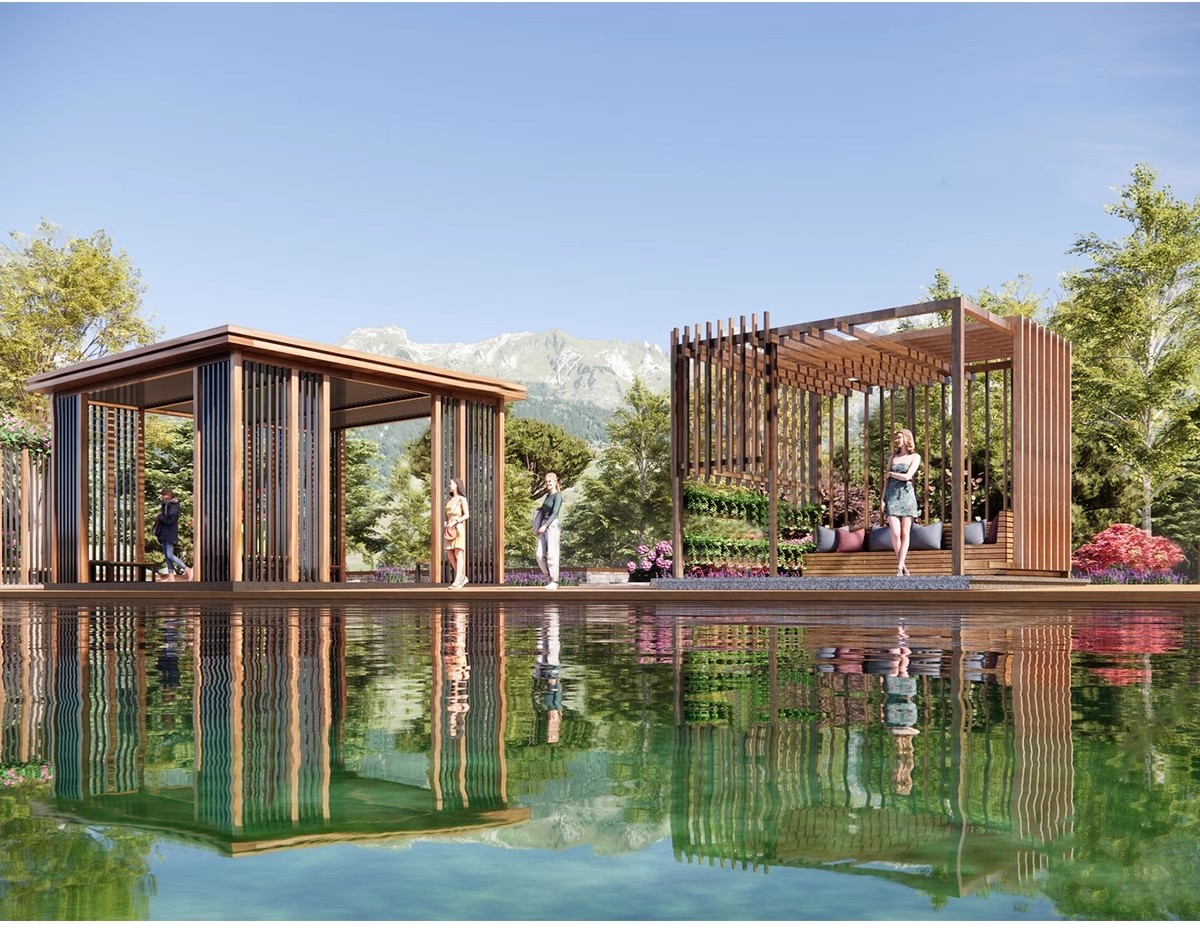 图片[14]-庭院防腐 木 花架休闲葡萄架长廊公园户外景观廊架su模型草图大师-大怪兽分享