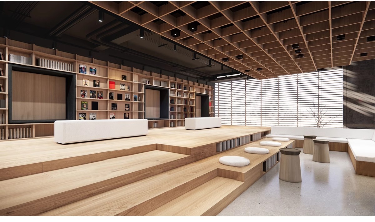 图片[14]-书吧SU模型 工业风书咖图书馆室内设计sketchup书店CAD施工图素材-大怪兽分享