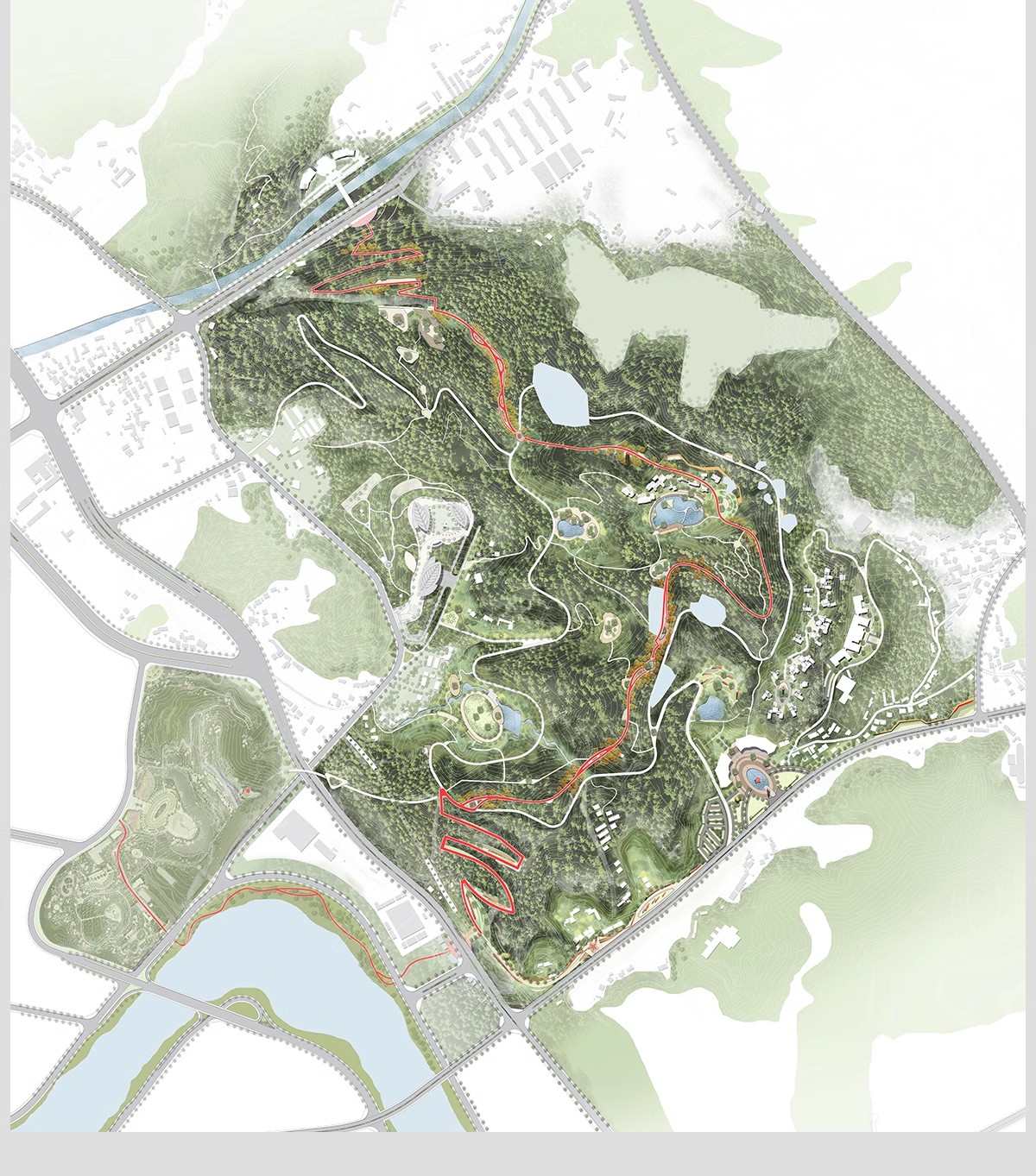 图片[12]-小清新建筑景观总平面图PSD分层园林公园广场彩平图竞赛风PS素材-大怪兽分享