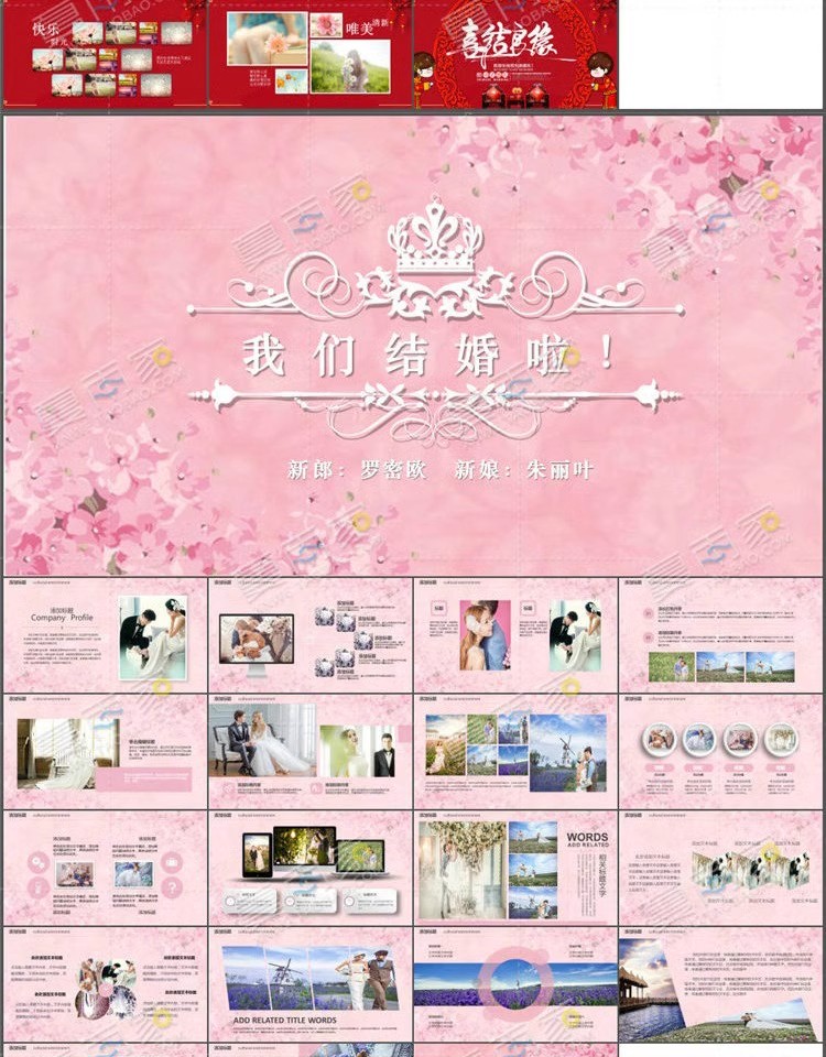 图片[12]-婚礼策划PPT模板高端唯美婚纱照电子相册结婚庆典开场动态幻灯片-大怪兽分享
