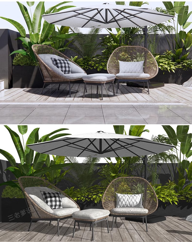图片[31]-室外桌椅SU模型太阳伞户外咖啡厅休闲吧高脚凳躺椅沙发草图大师-大怪兽分享