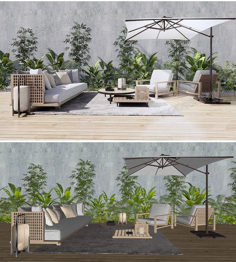 图片[35]-室外桌椅SU模型太阳伞户外咖啡厅休闲吧高脚凳躺椅沙发草图大师-大怪兽分享