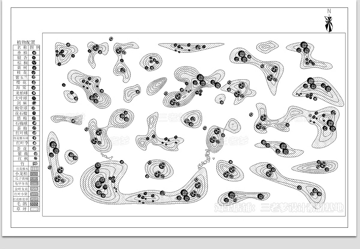 图片[14]-园林景观公园植物组团CAD图库 种植平面图绿化配置树木施工图图例-大怪兽分享