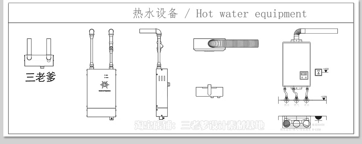 图片[14]-室内设计极简电器家具厨房卫浴cad图块图库平面立面模型库网红CAD-大怪兽分享
