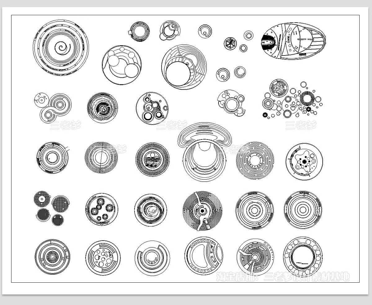 图片[13]-公园树池园林景观节点cad施工图 现代圆形树阵广场商业功能区图库-大怪兽分享