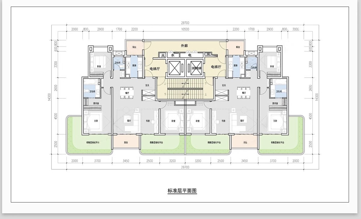 图片[12]-50套，住宅建筑户型图CAD平面图施工图 一梯两户三四户小高层新规大平层-大怪兽分享