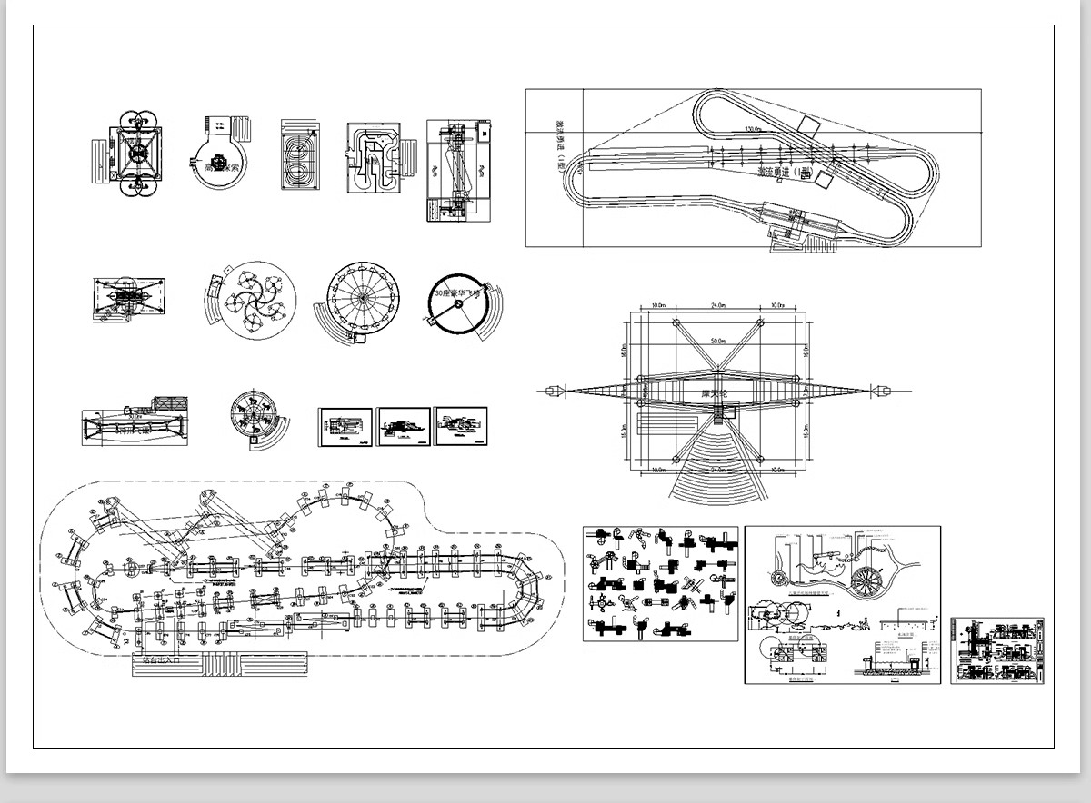 图片[13]-30套，户外园林景观小品CAD平面图例 公园游乐设施庭院座椅亭子施工图库-大怪兽分享