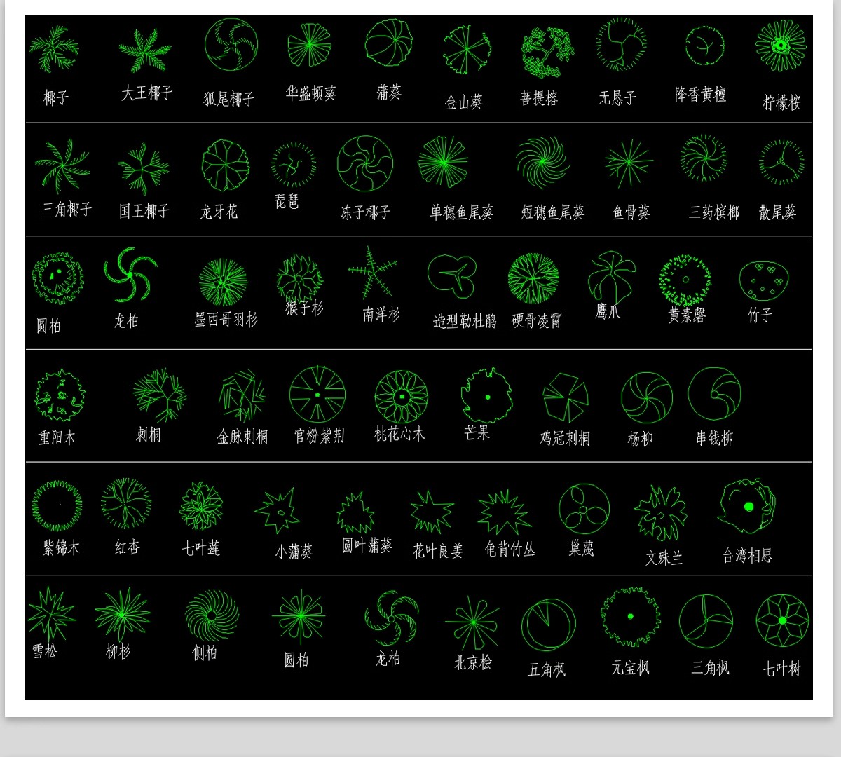 图片[15]-园林景观设计CAD植物图块人物平面立面铺装拼花施工图库图例素材-大怪兽分享