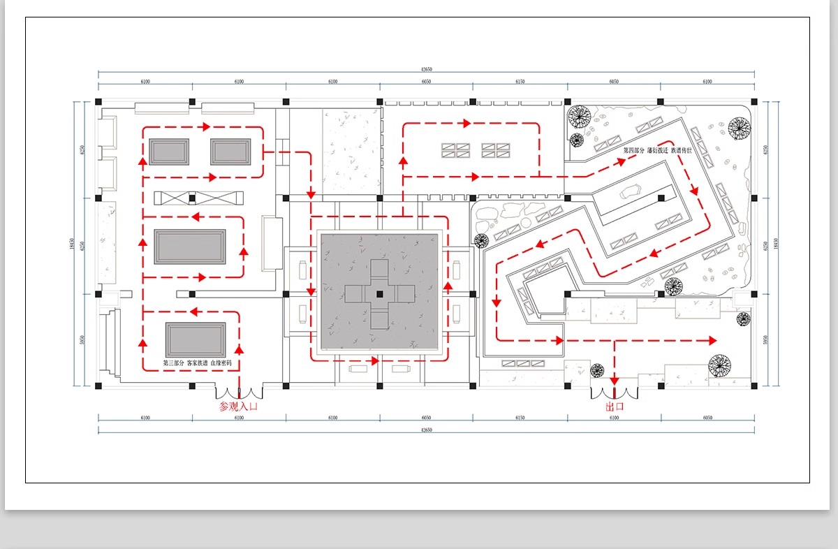 图片[15]-文化展厅CAD平面布置图 室内展馆企业科技历史展览馆方案布局设计-大怪兽分享