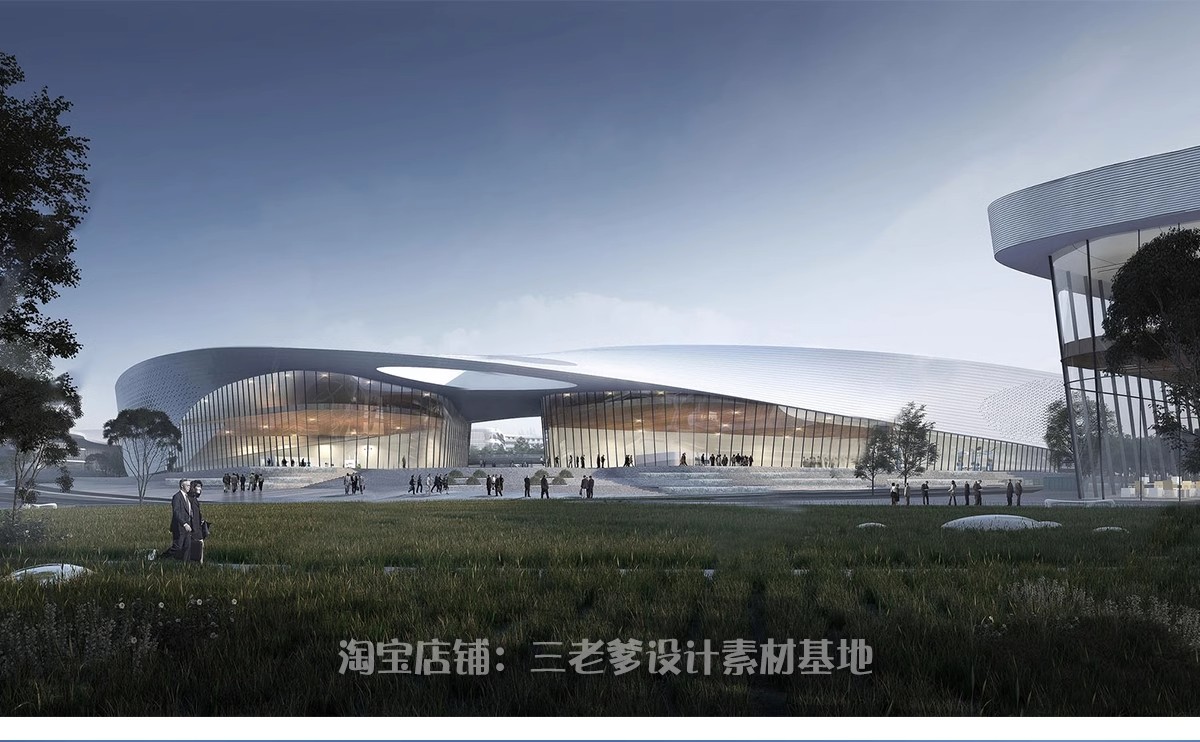 图片[15]-500套，文化展览博物馆建筑设计文体中心图书纪念馆方案文本SU模型PPT-大怪兽分享