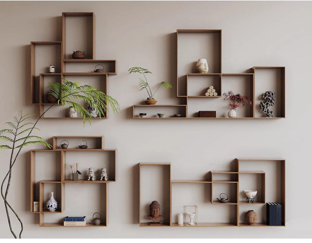 图片[15]-现代书架书柜木架置物架SU模型 创意工业风书吧书房设计草图大师-大怪兽分享