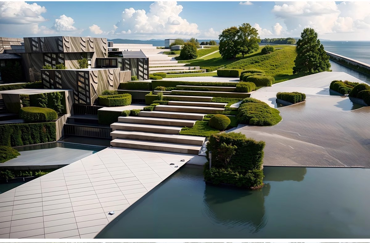 图片[15]-无障碍坡道楼梯景观阶梯公园台阶高差地形草图大师SU模型广场山地-大怪兽分享