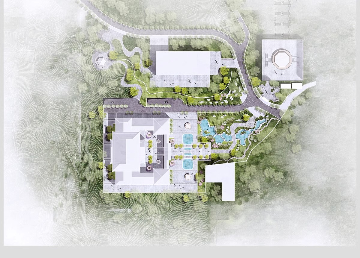 图片[13]-小清新建筑景观总平面图PSD分层园林公园广场彩平图竞赛风PS素材-大怪兽分享