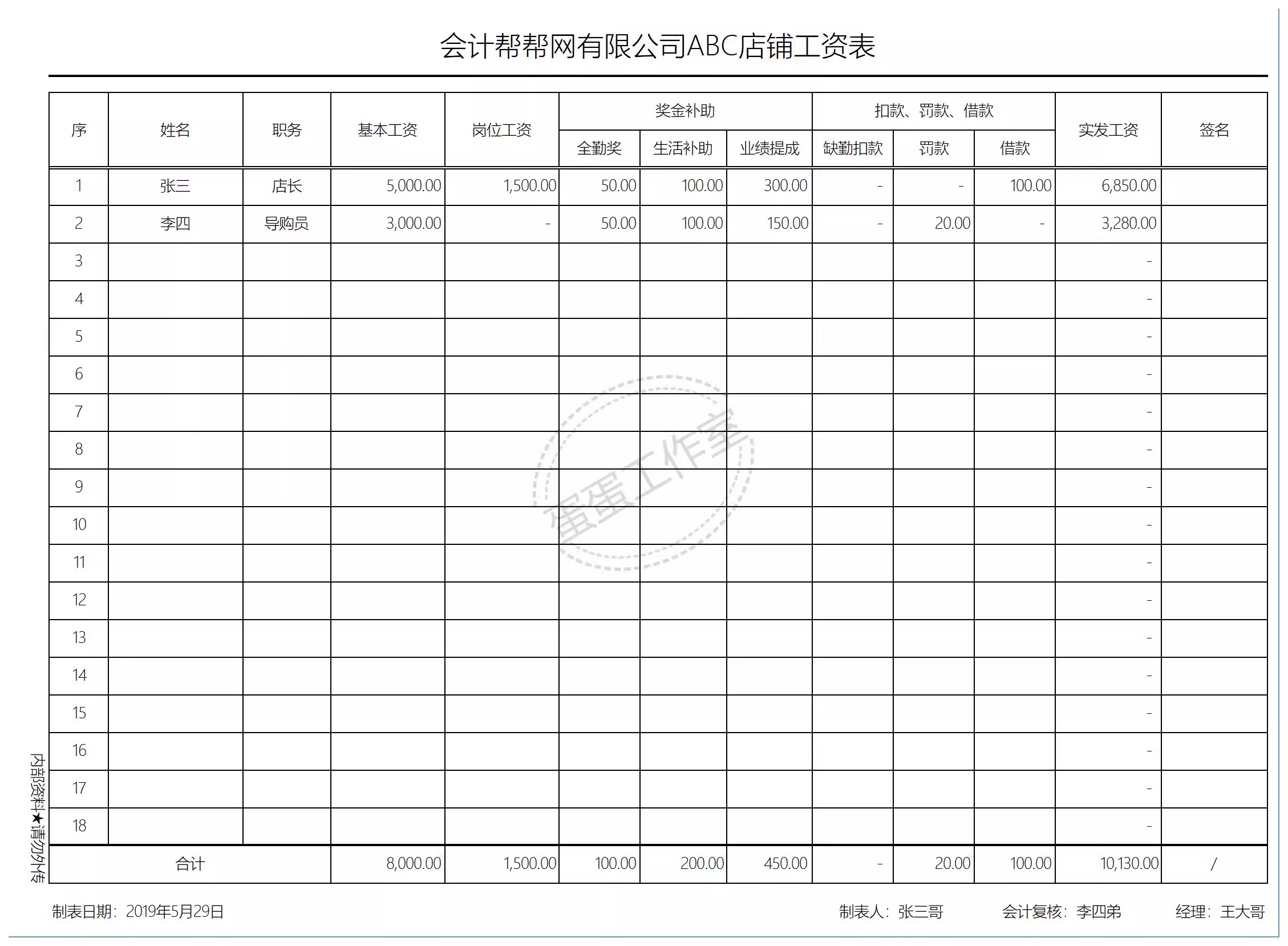 图片[14]-薪酬管理excel表格人员加班工资条系统等级明细可视化单月份职工-大怪兽分享