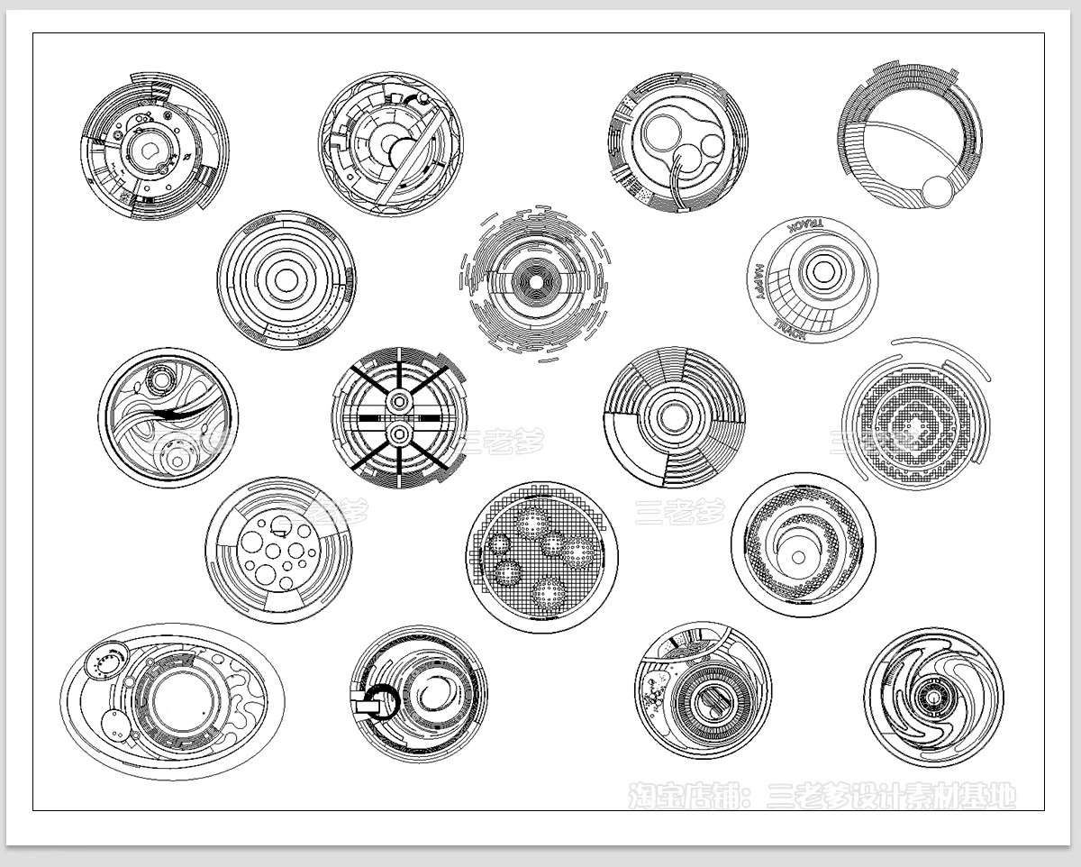 图片[14]-公园树池园林景观节点cad施工图 现代圆形树阵广场商业功能区图库-大怪兽分享