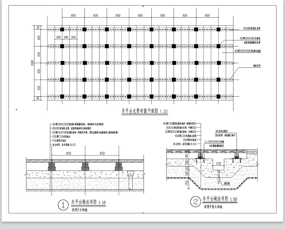 图片[16]-1000款，道路园路CAD施工图纸 景观园林铺装地面平面立面节点大样剖面详图-大怪兽分享