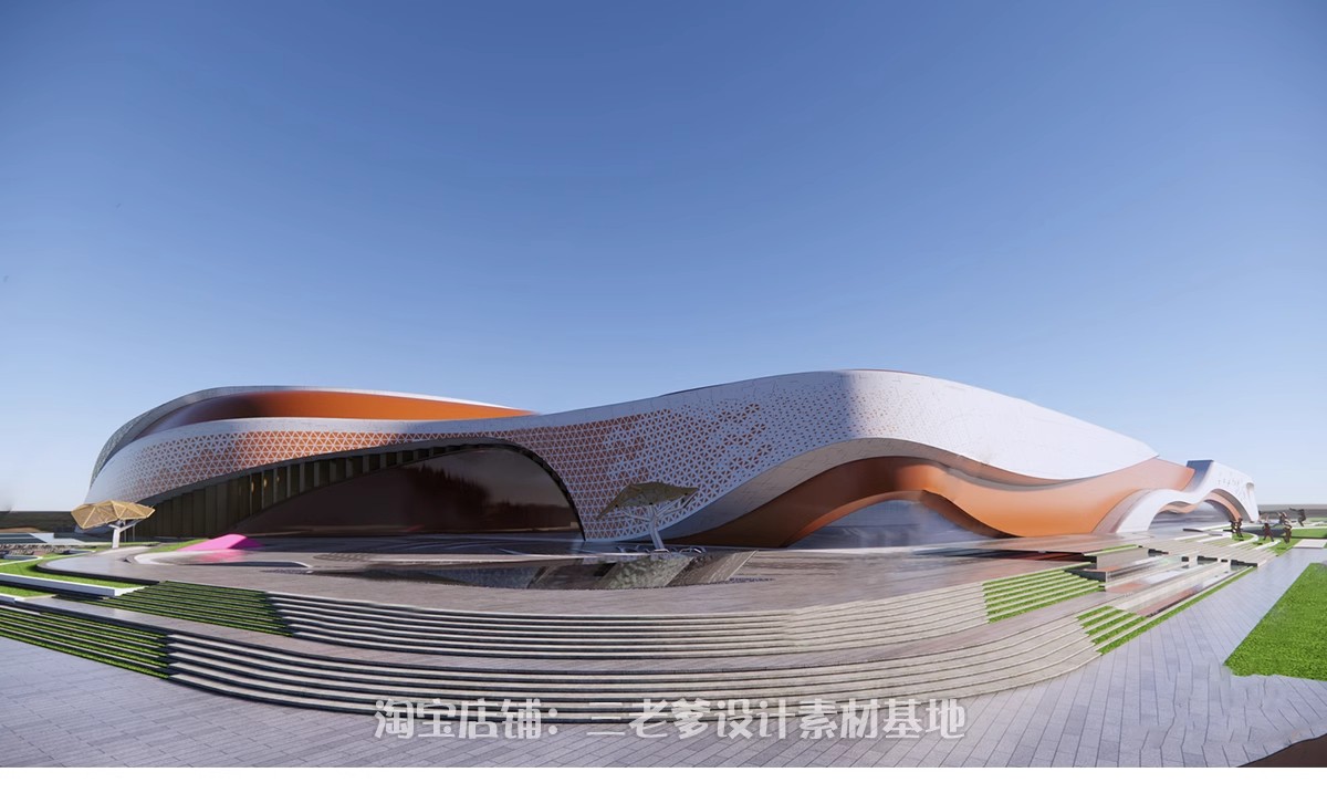 图片[16]-500套，文化展览博物馆建筑设计文体中心图书纪念馆方案文本SU模型PPT-大怪兽分享