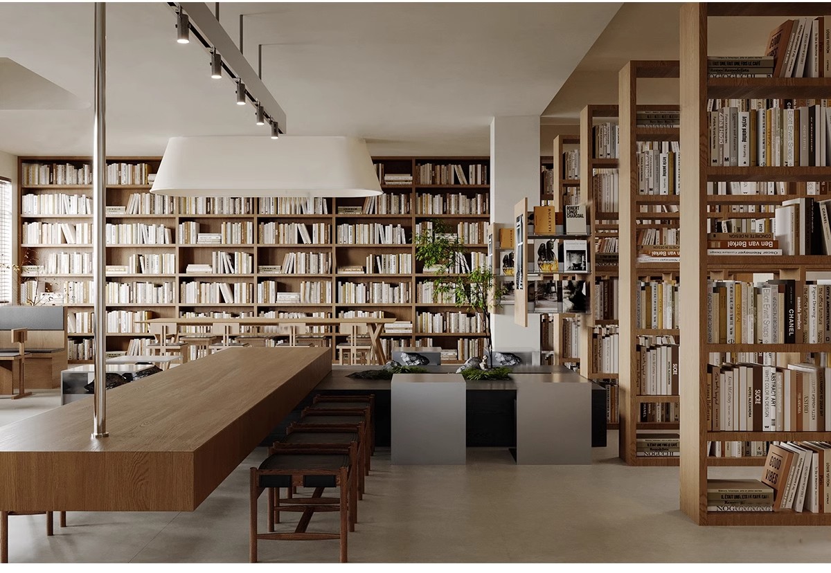 图片[16]-书吧SU模型 工业风书咖图书馆室内设计sketchup书店CAD施工图素材-大怪兽分享