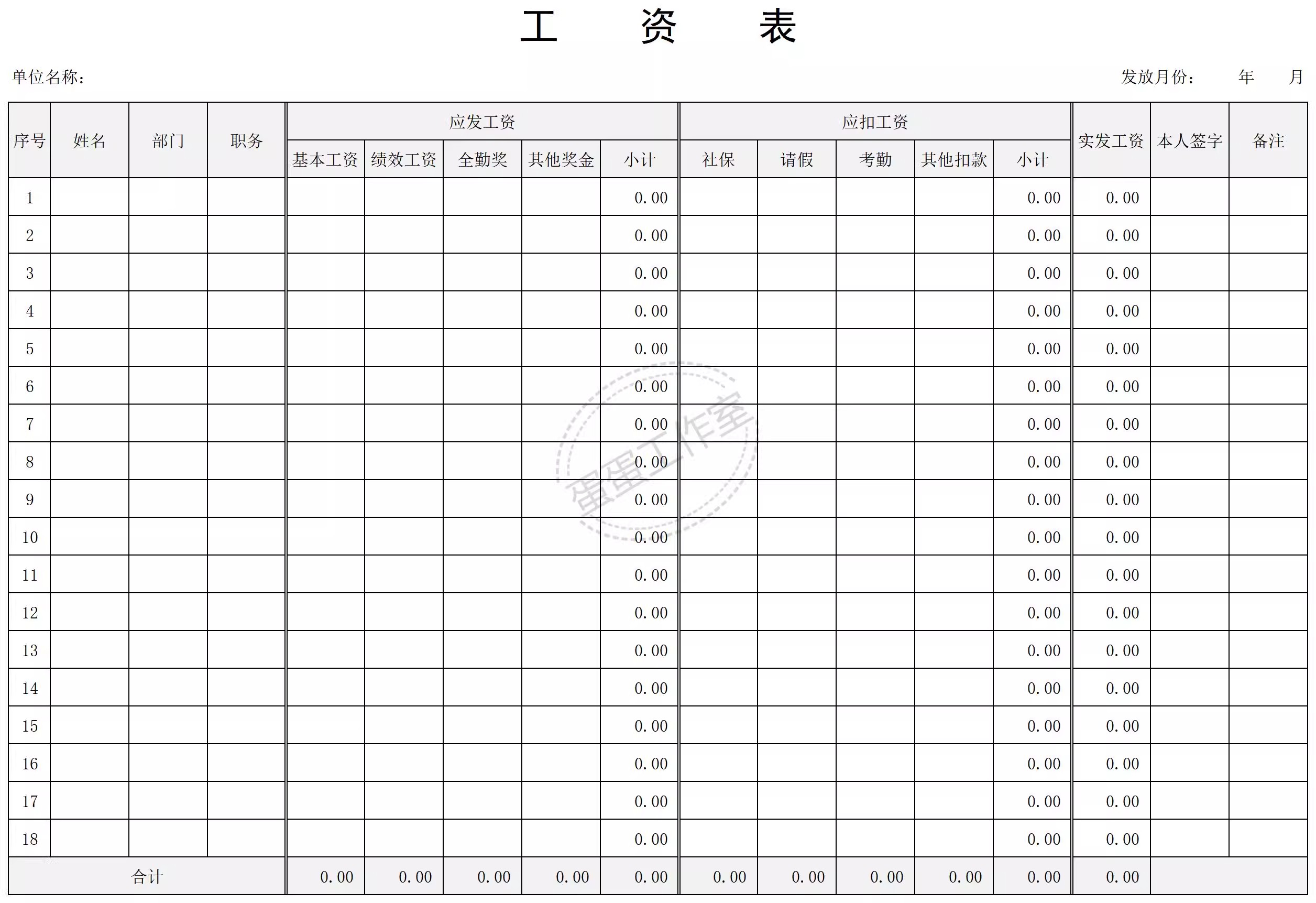 图片[15]-薪酬管理excel表格人员加班工资条系统等级明细可视化单月份职工-大怪兽分享