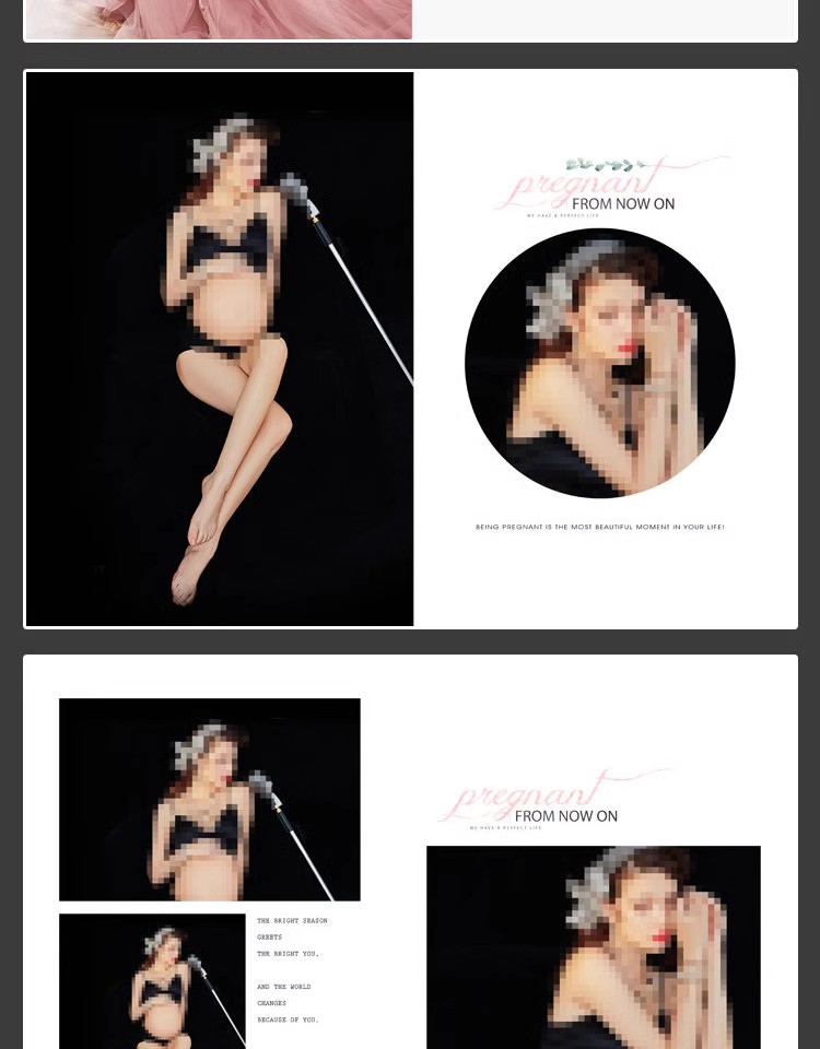 图片[15]-时尚孕妇准妈妈写真相册影楼排版孕妈照片摄影PSD模板设计素材-大怪兽分享