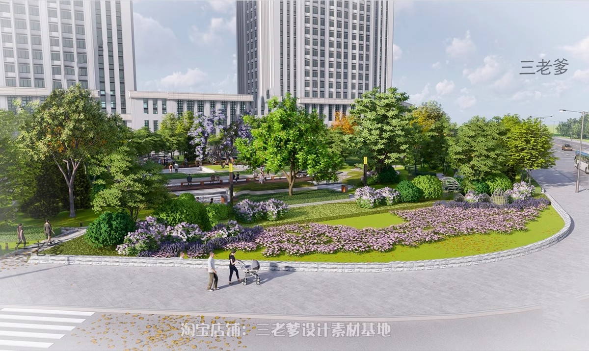 图片[13]-口袋公园设计景观方案SU模型社区街角PPT案例CAD施工图纸草图大师-大怪兽分享