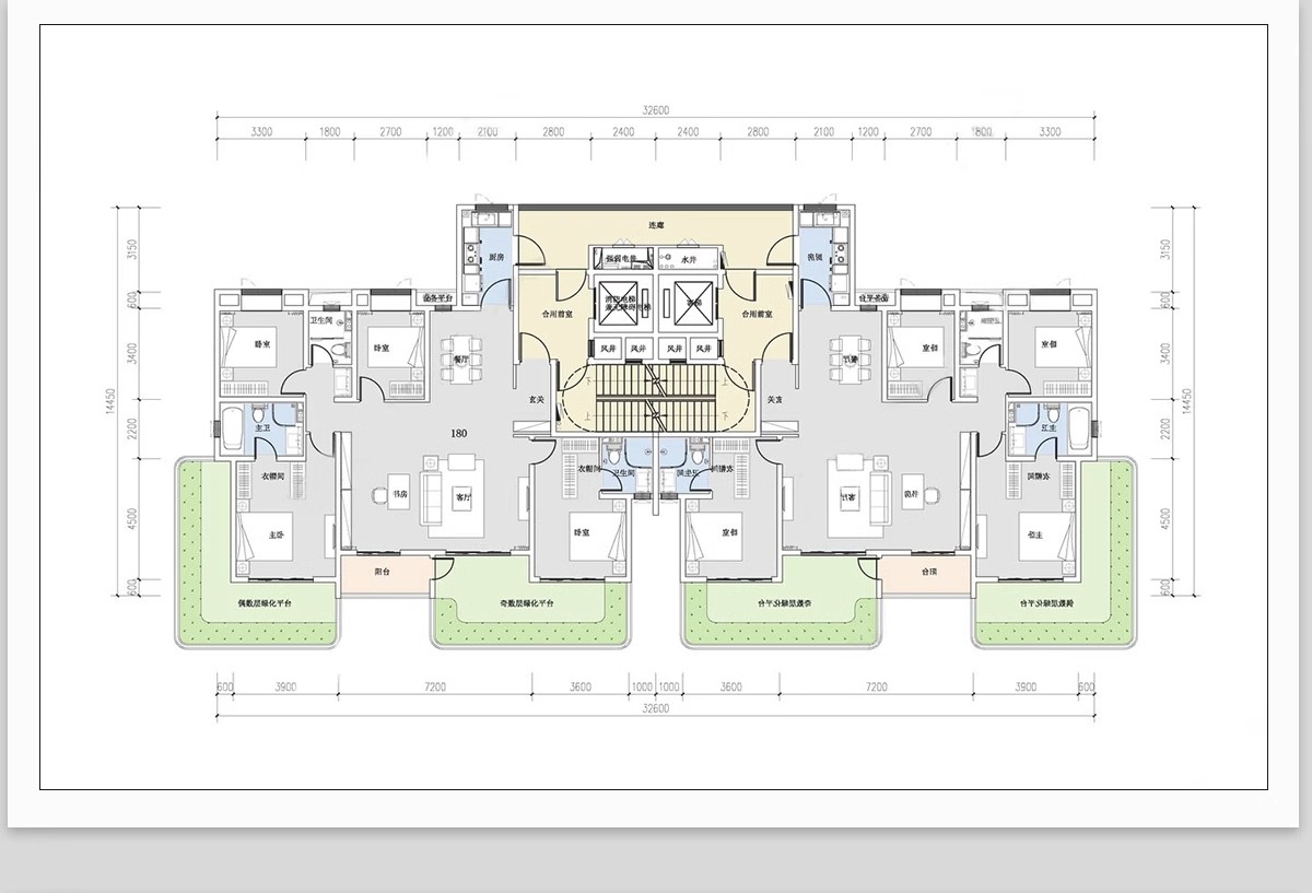 图片[14]-50套，住宅建筑户型图CAD平面图施工图 一梯两户三四户小高层新规大平层-大怪兽分享