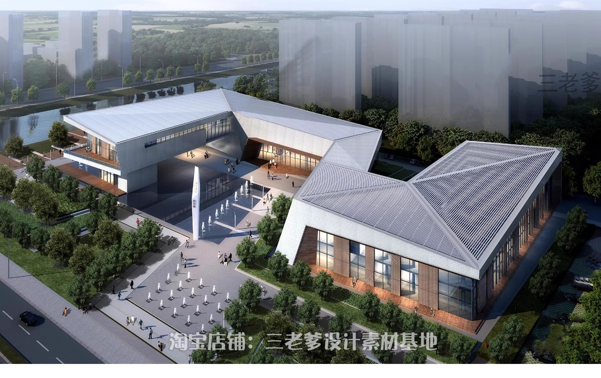 图片[17]-500套，文化展览博物馆建筑设计文体中心图书纪念馆方案文本SU模型PPT-大怪兽分享