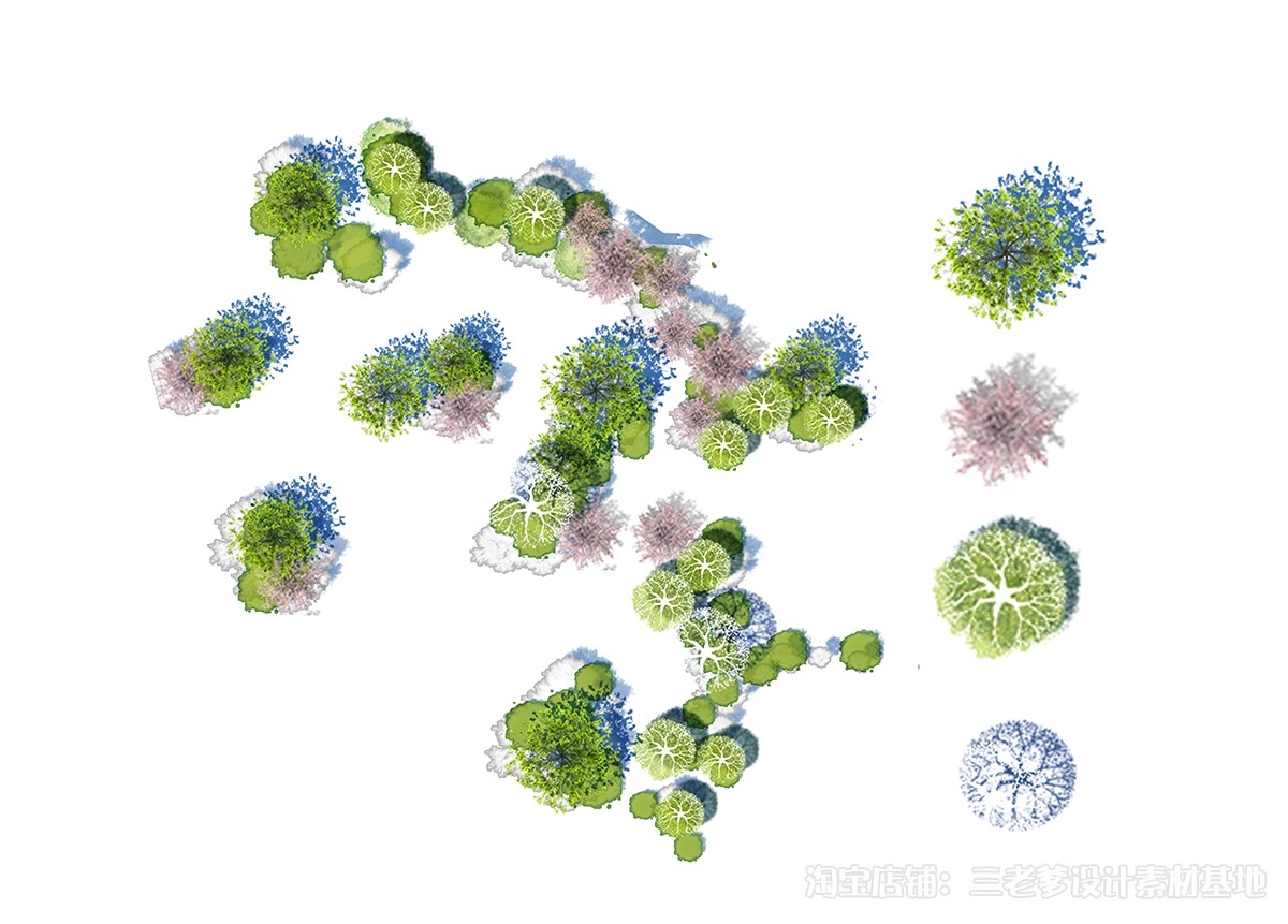 图片[17]-园林景观PS彩色总平面图案笔刷立面填充植物铺装psd分层设计素材-大怪兽分享
