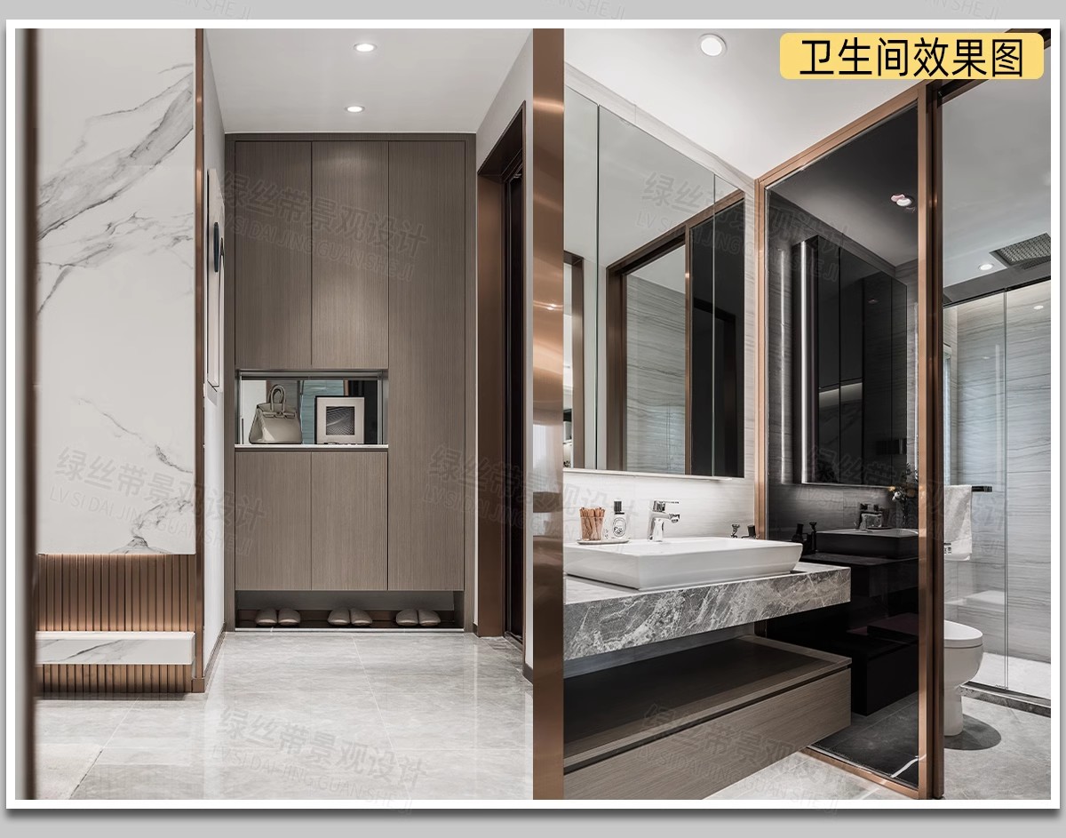 图片[16]-家装全案设计落地交付模板大平层物料表效果图全套整套CAD施工图-大怪兽分享