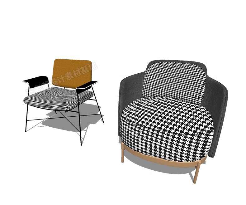 图片[29]-现代北欧沙发SU模型 客厅多人转角双人异形单人布艺沙发草图大师-大怪兽分享