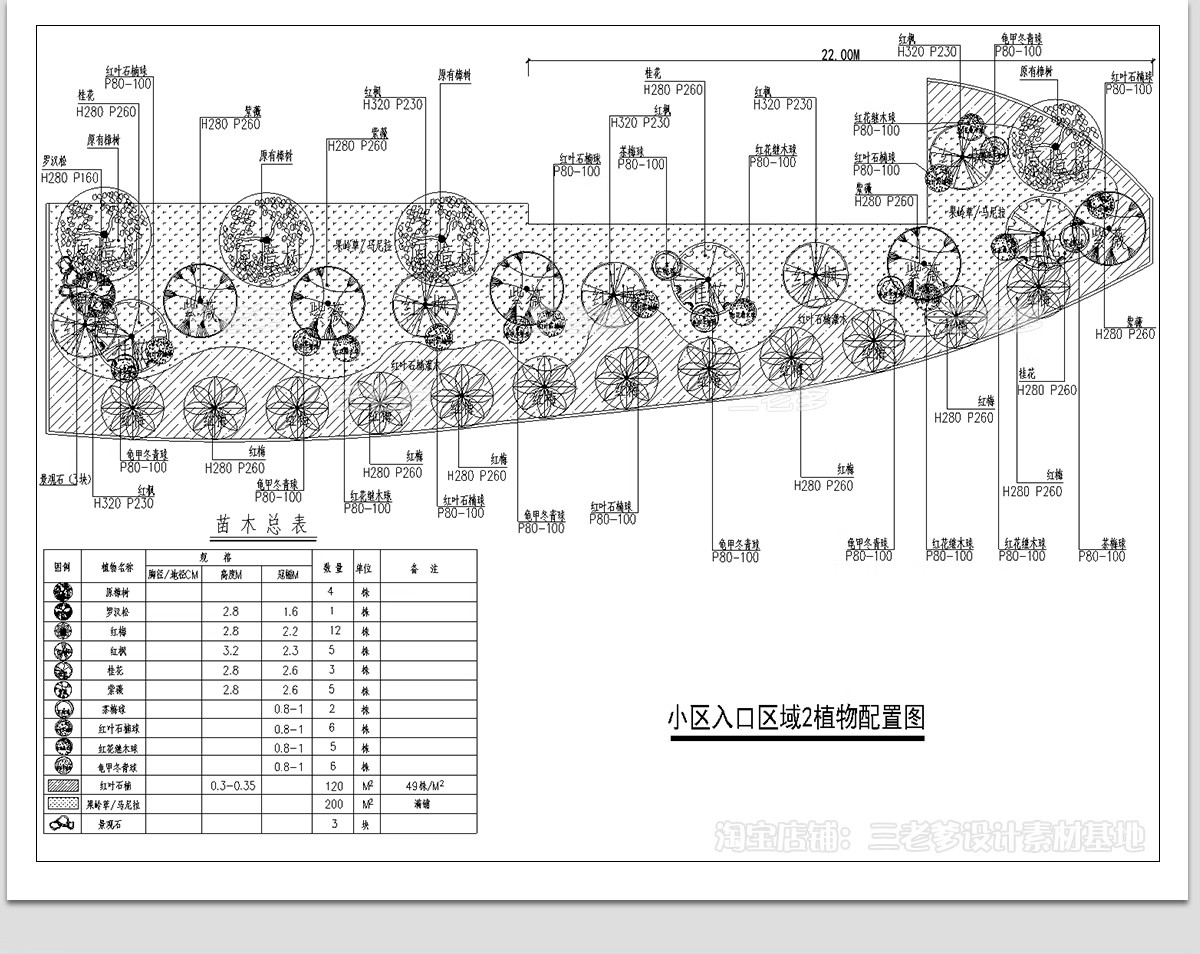 图片[17]-园林景观公园植物组团CAD图库 种植平面图绿化配置树木施工图图例-大怪兽分享