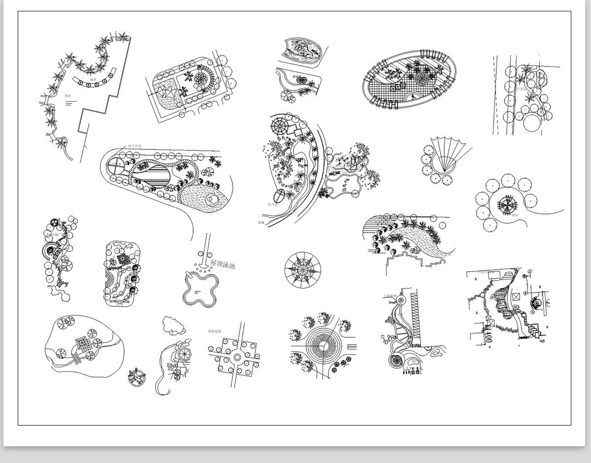 图片[16]-公园树池园林景观节点cad施工图 现代圆形树阵广场商业功能区图库-大怪兽分享