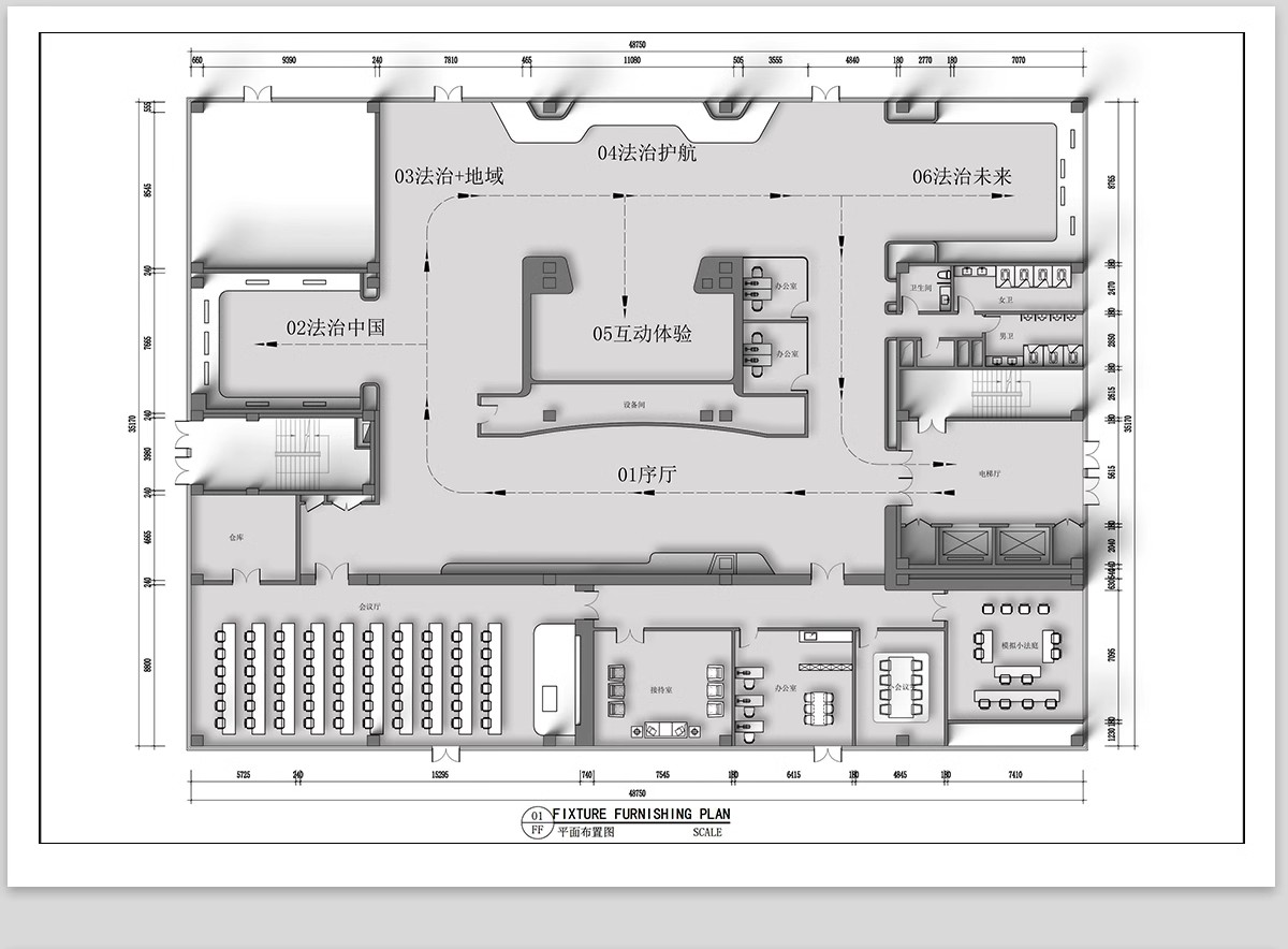 图片[18]-文化展厅CAD平面布置图 室内展馆企业科技历史展览馆方案布局设计-大怪兽分享