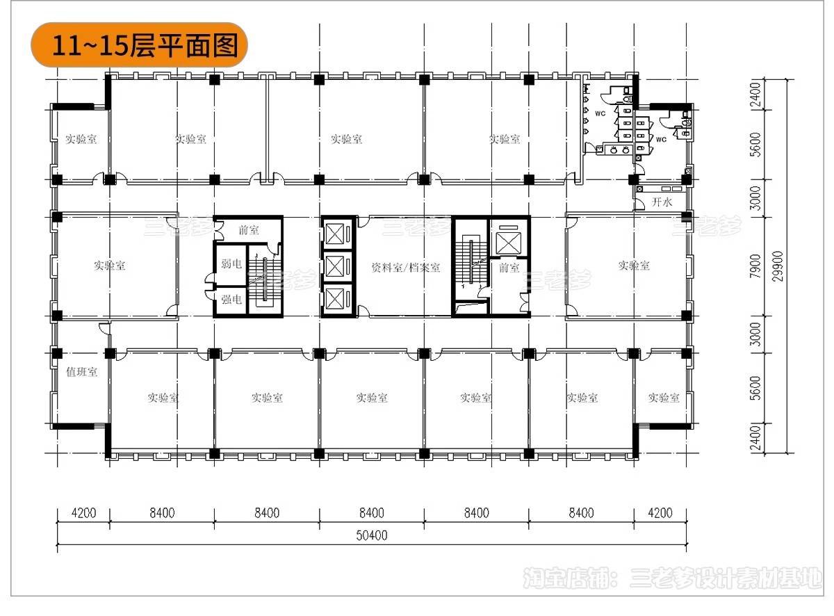 图片[18]-教学楼CAD施工图 综合楼小学中学大学建筑方案设计图库平面布局图-大怪兽分享