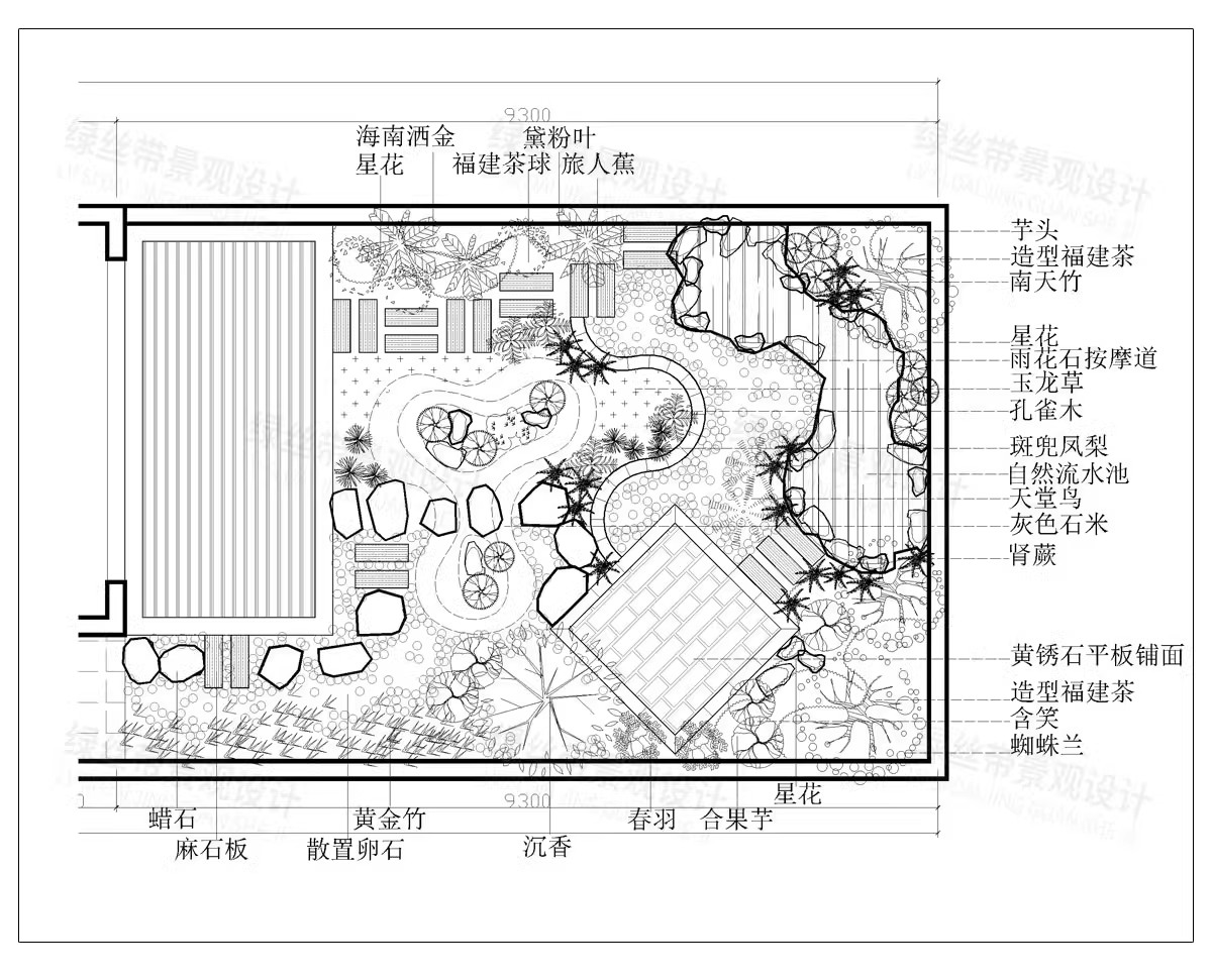 图片[17]-屋顶花园露台别墅庭院 平面方案设计乡村院子苗木表种植CAD施工图-大怪兽分享